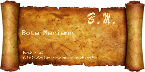 Bota Mariann névjegykártya